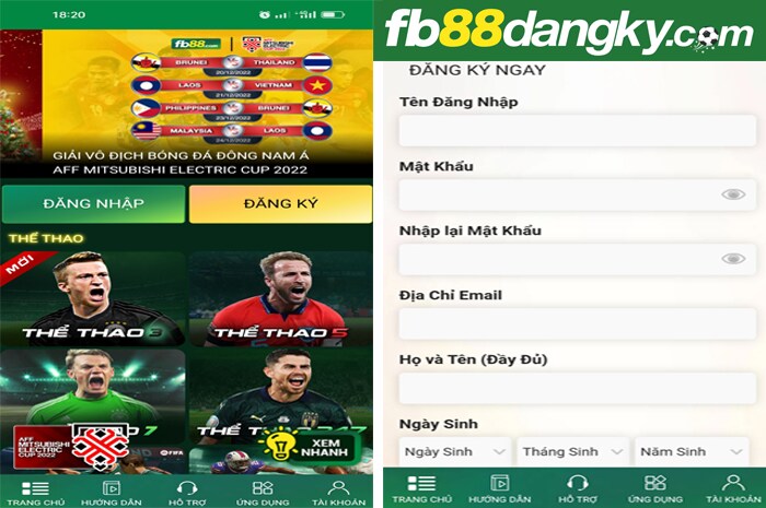 Đăng ký FB88 trên điện thoại