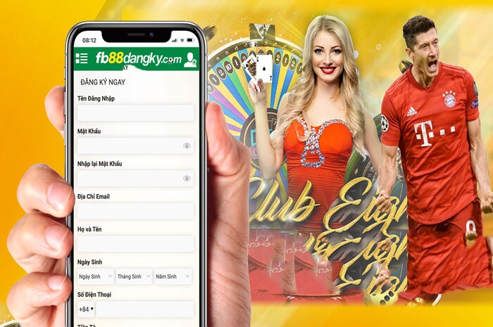 Điền thông tin trên app FB88