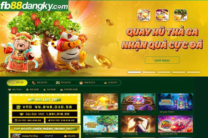 Chơi quay hũ tại nhà cái FB88